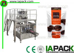 Kaffebønner Stående Zip Bag Packing Machine Rotary Packing Machine Med Multi-Head Scale