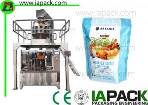 Full Automatic Zipper Bag Pet Food Packing Machine Pet Snacks Stå opp Pouch Filling Sealing Machines Premade