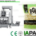 Popcorn premade pose fylling tetningsmaskin med multi hode skala