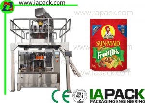 Potet Chips Packing Machine Stand Up Veske Glidelås Filler Sealer