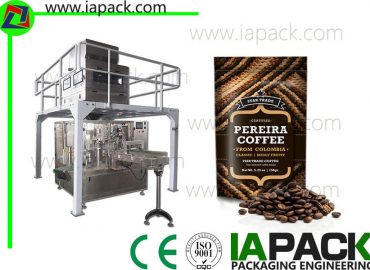 automatisk kaffebønner pakke maskin stå opp påse glidelås filler sealer
