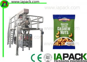 automatisk formfyllingsforseglingsmaskin med flerhodevekter for cashewnøtter, pakking av snackspakker